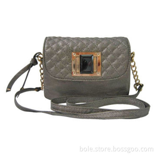 Fashionable Sling Bag with Quilted Design, Made of PU Material